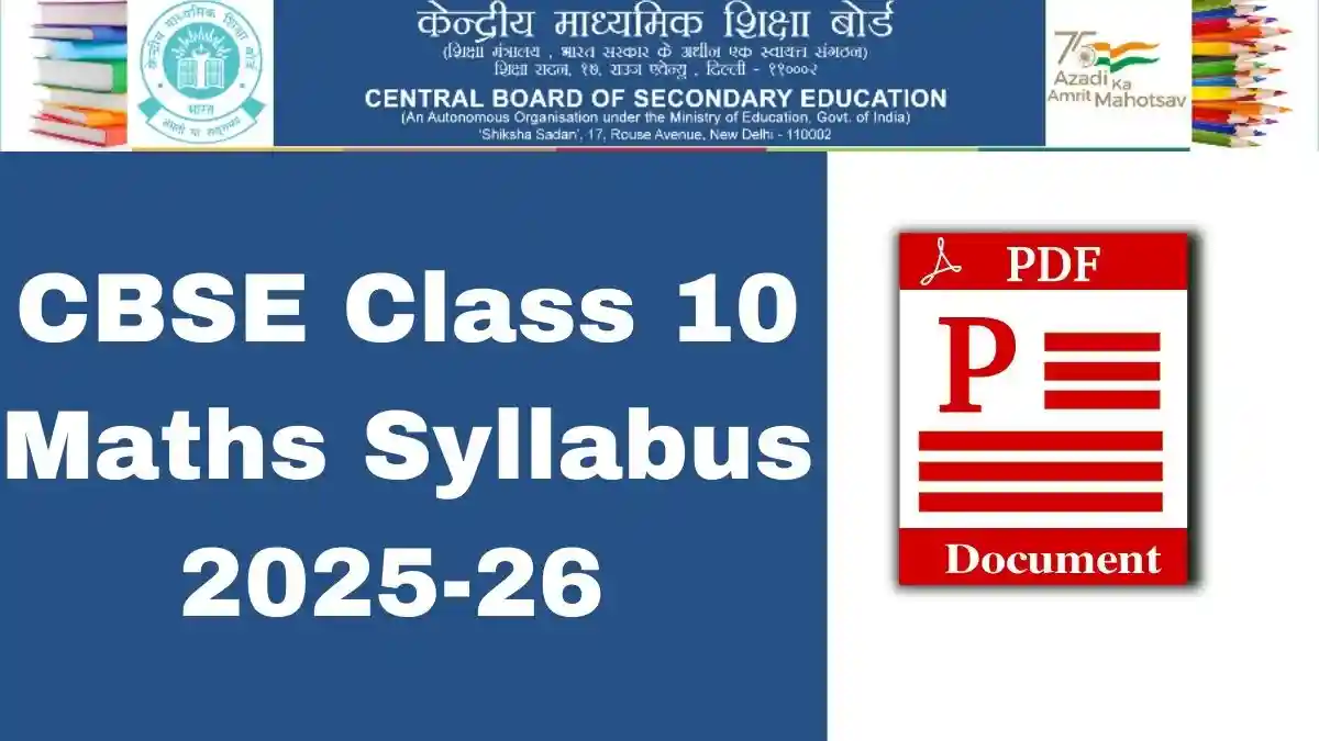 CBSE Class 10 Maths Syllabus 2025-26