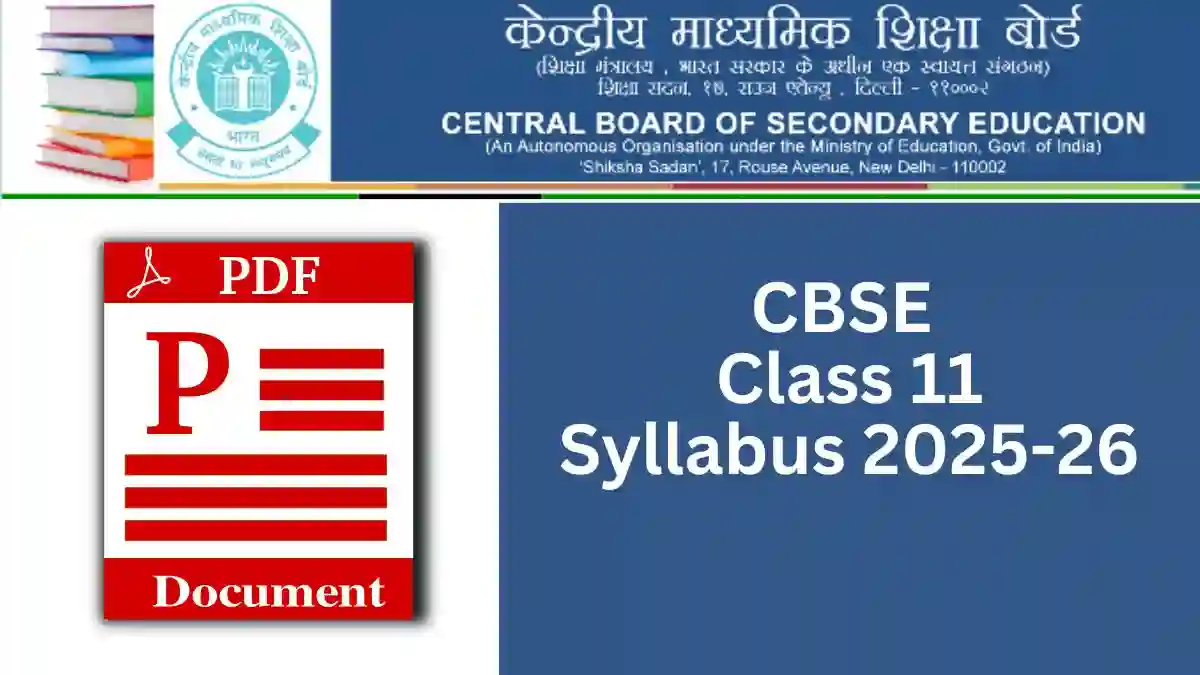 CBSE Class 11 Syllabus 2025-26