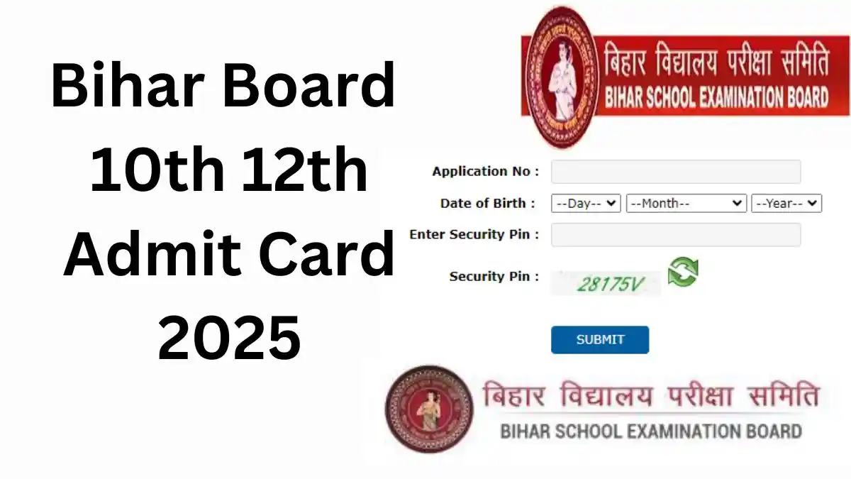 Bihar Board 10th 12th Admit Card 2025