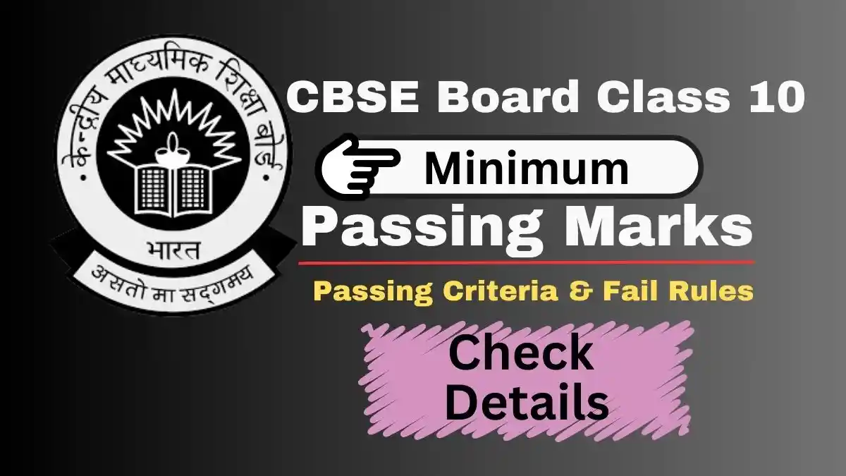 CBSE Board Class 10 Passing Marks Criteria 2025