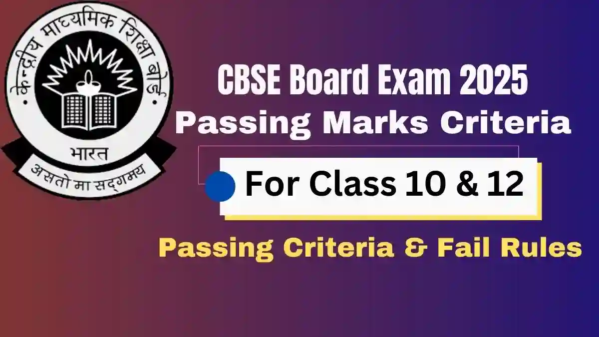 CBSE Board Passing Marks Criteria 2025