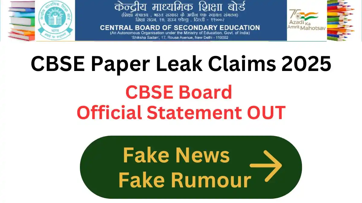 CBSE Paper Leak Claims 2025