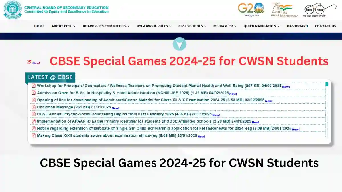 CBSE Special Games 2024-25