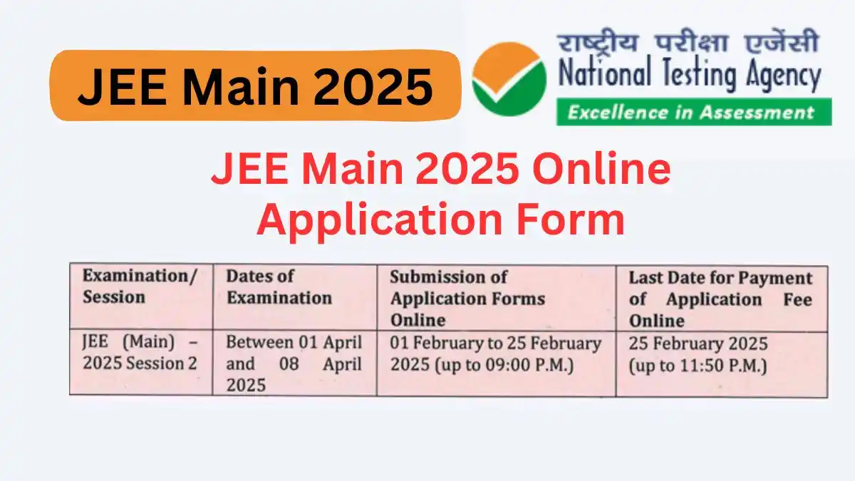 JEE Main 2025 Online Application Form