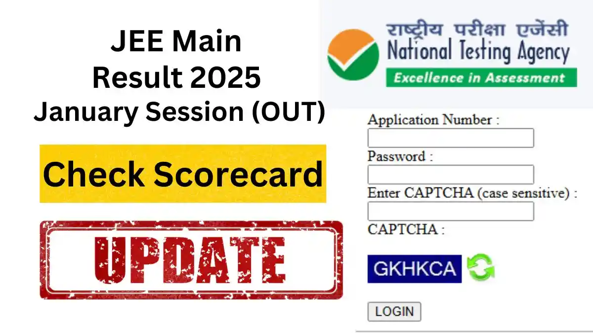 JEE Main Result 2025 January Session