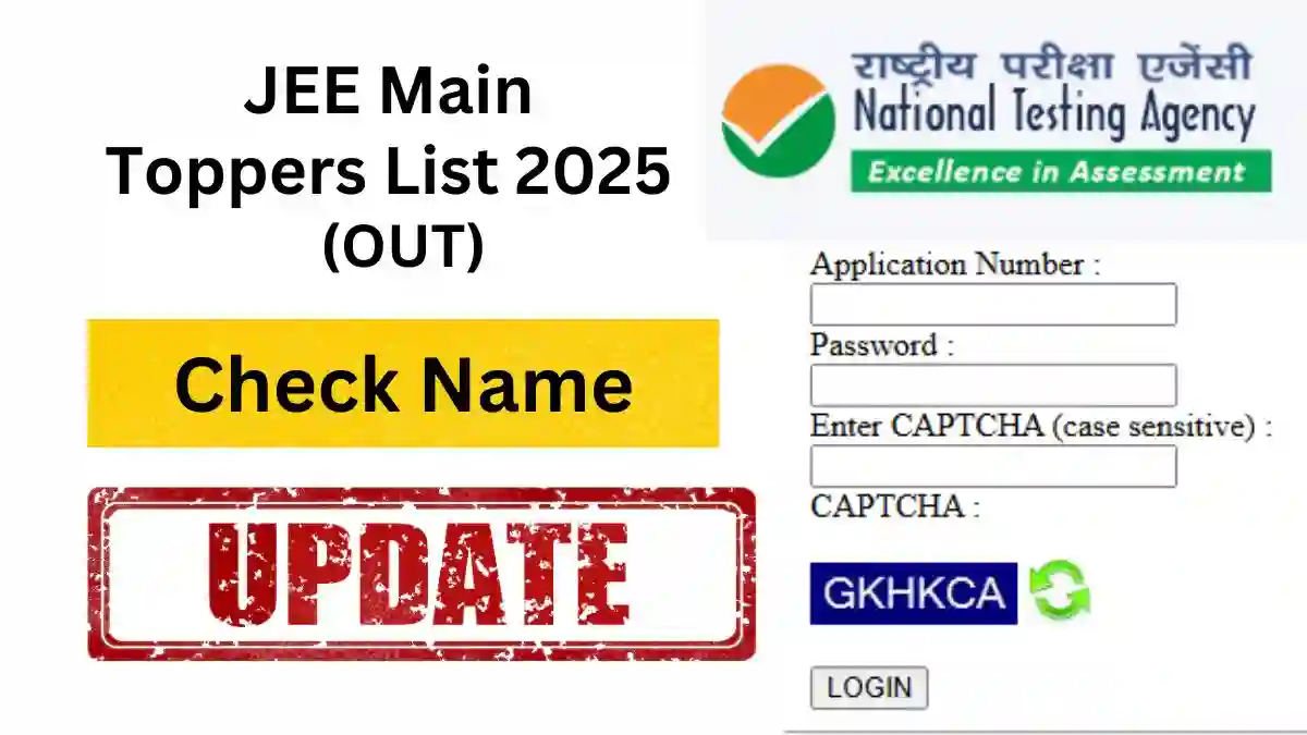 JEE Main Toppers List 2025