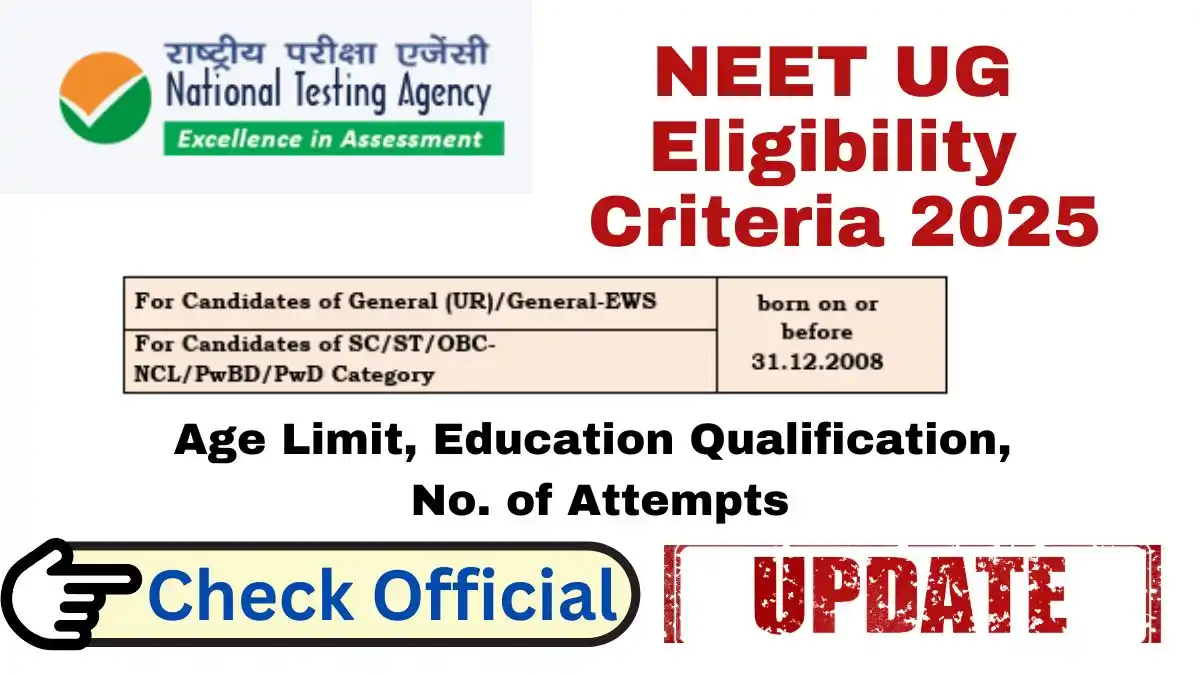 NEET UG Eligibility Criteria 2025