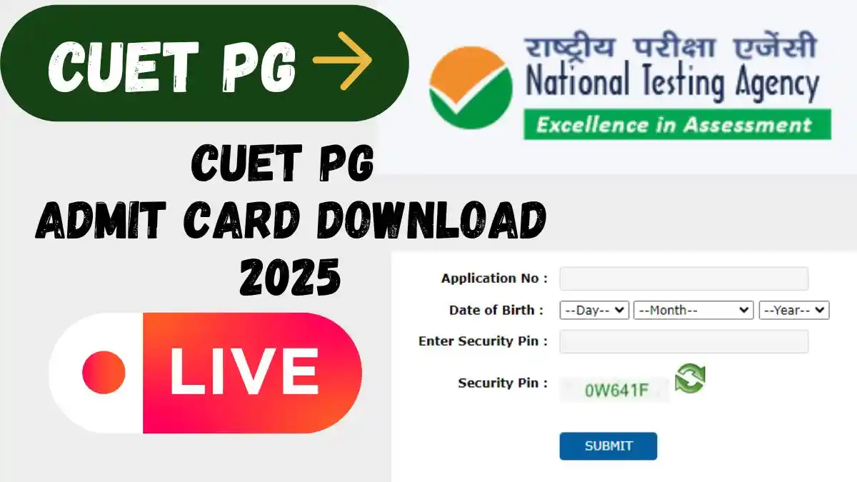 CUET PG 2025 Admit Card