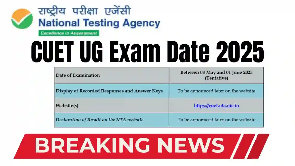 CUET UG Exam Date 2025